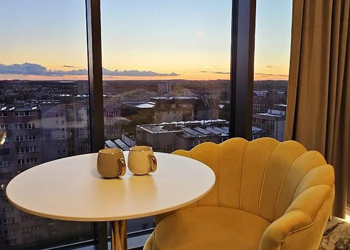 Апартаменты Golden Horizon Hanza Tower - & Sky View Щецин